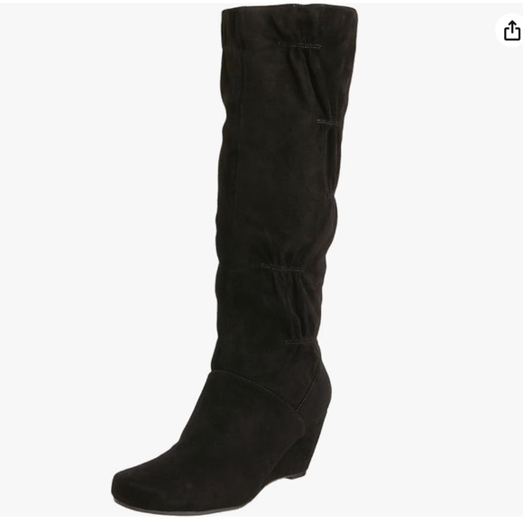 Kenneth Cole REACTION Women's Forever Real Suede Brown Wedge Boot sz 10 - Picture 1 of 13